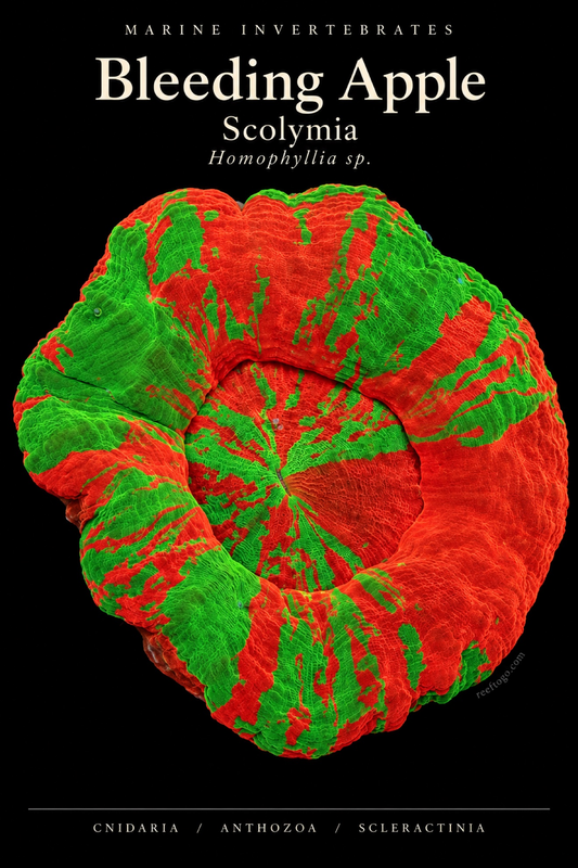 Bleeding Apple Scolymia — Homophyllia sp., original plate artwork