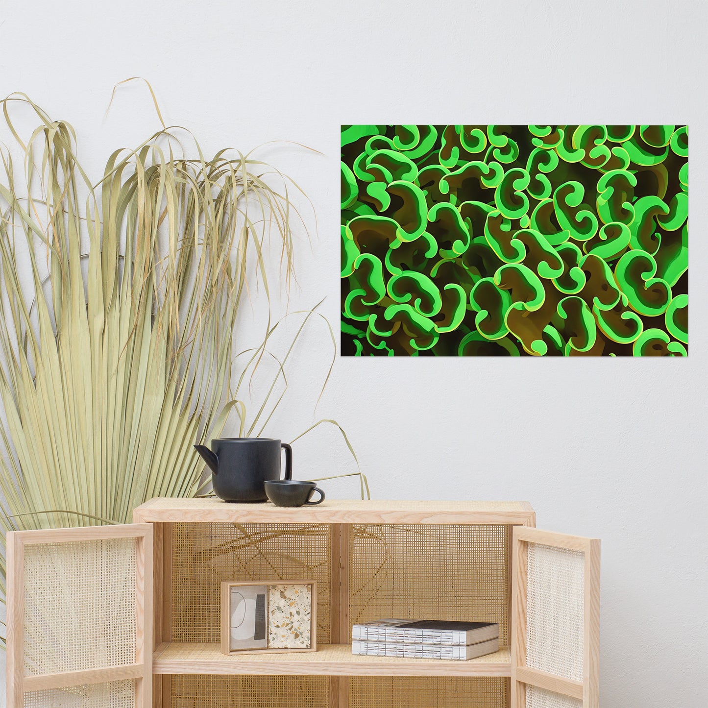 Green Wall Hammer Euphyllia Ancora Poster