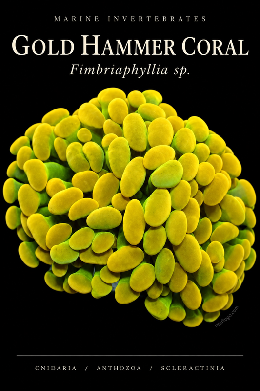 Gold Hammer Coral — Fimbriaphyllia sp., original plate artwork