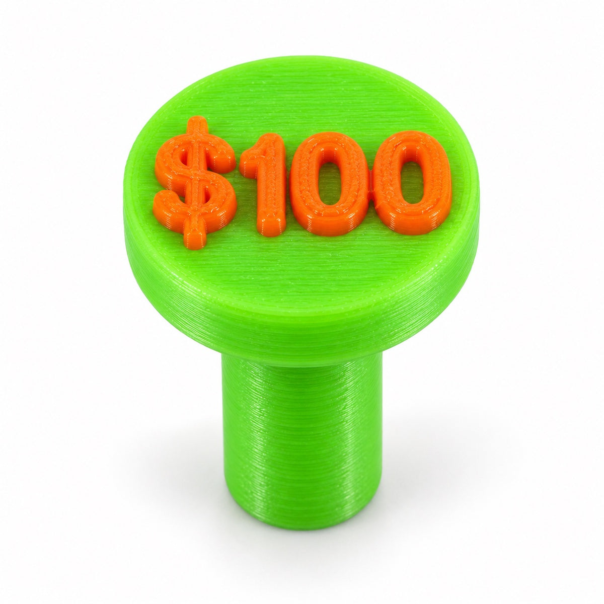 RTG frag price plug — $100 green/orange