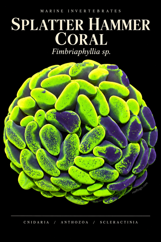 Splatter Hammer Coral — Fimbriaphyllia sp., original plate artwork