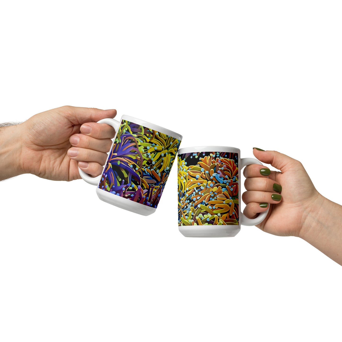 Euphyllia glabrescens Torch Forest White glossy mug